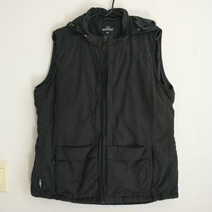 SCOTTeVEST RFID Travel Utility Tec Vest Mens M Black Full Zip Pockets Hooded